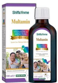 Aksu Vital Shiffa Home Multamin Portakallı Yetişkin Mineral 100 ml