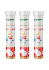 Aksu Vital Multivitamin Portakallı Yetişkin 3x20 Adet
