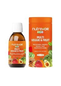Nutrefor Mutli Veggie & Fruit Gerçek Meyve Sebze Çilek Çocuk Vitamin Mineral 150 ml