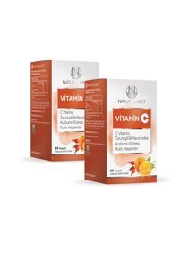 Naturalnest Vitamin C Kuşburnu Portakal Turunçgil Yetişkin 2x60 Adet
