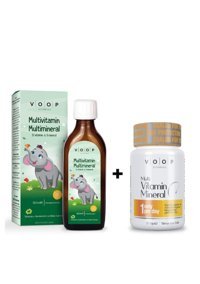 Voop Multivitamin Multimineral Yetişkin Mineral 30 Adet + Multivitamin Mineral Şurup 150 ml