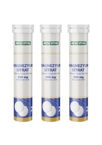 Aksu Vital Magnezyum Sitrat Yetişkin Mineral 3x20 Adet