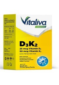 Vitaliva D3K2 Çocuk Yetişkin 20 ml