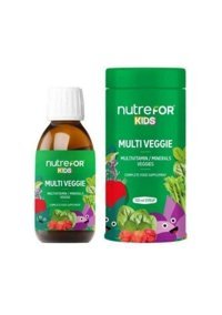 Nutrefor Multi Veggie Gerçek Sebzeler Şeftali Çocuk Vitamin Mineral 150 ml