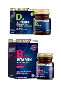 Nutraxin Vitals B12 Vitamin Bitkisel Yetişkin 60 Adet
