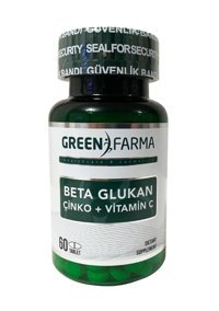Green Farma Beta Glukan Çinko + Vitamin C Yetişkin Mineral 60 Adet