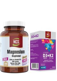 NCS Magnesium Çinko + D3 K2 Yetişkin 180 Adet+20 ml