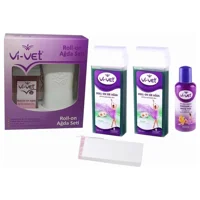 Vi-Vet 1+1 Roll-On Ağda Makinesi + 2xAzulen Kartuş Ağda + Ağda Bezi + Temizleme Yağı