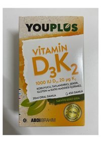 Youplus D3K2 Yetişkin Mineral 20 ml