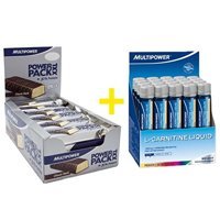 Multipower Şeftali Aromalı L-Karnitin 20 Shot + Power Pac XXL 24 Adet