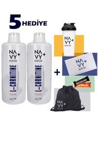 Navy Plus Nutrition Portakal Aromalı L-Karnitin 2x1000 ml Sıvı + Shaker + Havlu + Çanta + Protein Bar 2 Adet
