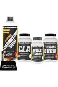 Dynamic Nutrition Thermo 3000 L-Karnitin 1000 ml Sıvı + Thermo Burn 60 tablet + CLA K7190 kapsül + Multivitamin 30 Tablet