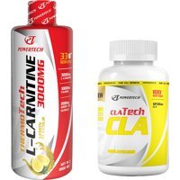 Powertech Thermotech Limon Aromalı L-Karnitin 1000 ml Sıvı + ClaTech 100 Kapsül