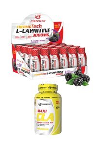 Powertech Thermotech Karadut Aromalı L-Karnitin 24 Shot + Maxi CLA 90 Kapsül
