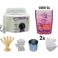Depi 1+1 Boncuk Ağda Makinesi + Boncuk Ağda + Spatula + Eldiven + 2xMaske