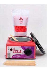 İzla 1+1 Boncuk Ağda Makinesi + Pembe Boncuk Ağda + Spatula