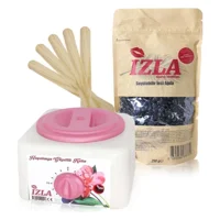 İzla 1+1 Boncuk Ağda Makinesi + Siyah Boncuk Ağda + Spatula