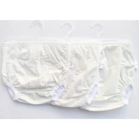 Kezban Tekstil 9-12 kg 3'lü Sızdırmayan Yıkanabilir Beyaz Alıştırma Külodu