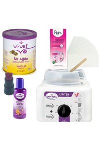 Depiroll 1+1 Kazanlı Ağda Makinesi + Sir Ağda + Ağda Bezi + Spatula + Temizleme Yağı
