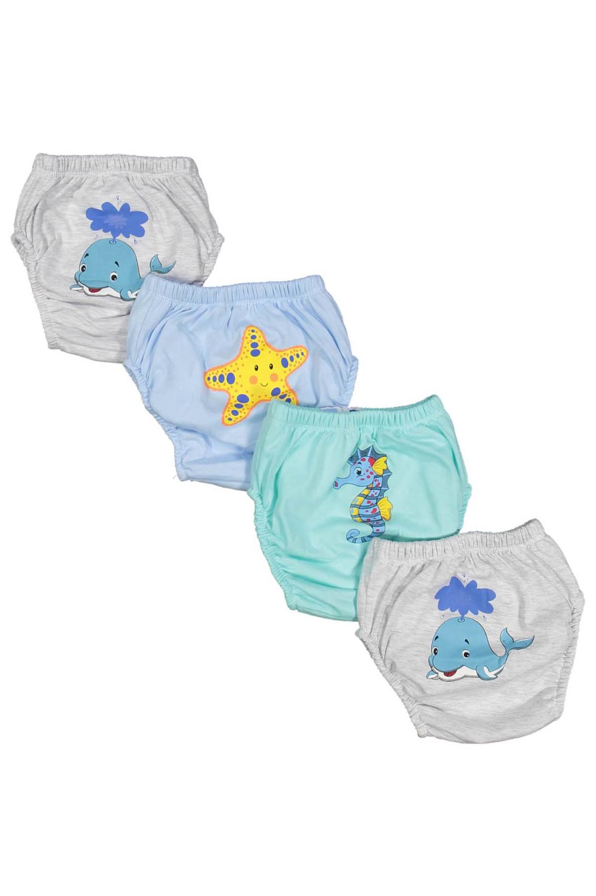 Siamondstar 10-15 kg Tekli Yıkanabilir Balina-Deniz Atı-Deniz Yıldızı Desenli Alıştırma Külodu
