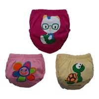 Pundi Kids 9 kg 3'lü Sızdırmayan Yıkanabilir Çiçek-Kedi-Kaplumbağa Desenli Alıştırma Külodu