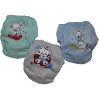 Story Baby 15 kg 3'lü Sızdırmayan Yıkanabilir Ayı-Fil-Köpek Desenli Alıştırma Külodu