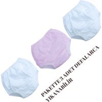 O L A 16-20 kg 3'lü Yıkanabilir Beyaz-Pembe Alıştırma Külodu
