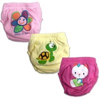 Story Baby 19-25 kg 3'lü Sızdırmayan Yıkanabilir Çiçek-Kedi-Kaplumbağa Desenli Alıştırma Külodu