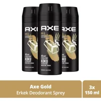 Axe Gold Pudrasız Ter Önleyici Sprey Erkek 3x150 ml