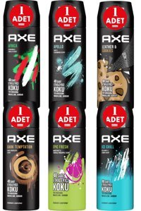 Axe Apollo - Africa - Dark Temptation - Epic Fresh - Leather&Cookies Pudrasız Ter Önleyici Sprey Erkek 4x150 ml