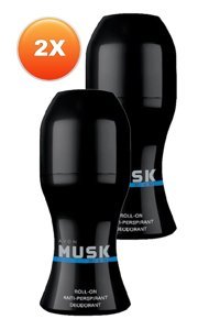 Avon Musk Marine Pudrasız Ter Önleyici Antiperspirant Roll-On Erkek Deodorant 2x50 ml