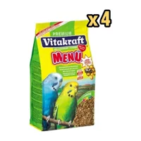 Vitakraft Premium Menü Kabuklu Ballı Vitaminli Muhabbet Kuşu Yemi 4x500 gr