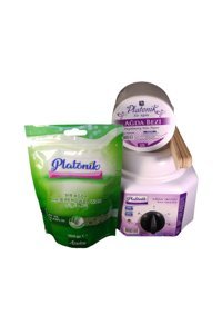 Platonik 1+1 Kazanlı Ağda Makinesi + Ağda Bezi + Sir Ağda + Spatula