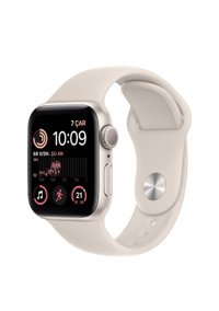 Apple SE 2 Apple Uyumlu WatchOS Su Geçirmez 34 mm Silikon Kordon Kare Unisex Akıllı Saat Ekru
