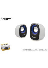 Snopy SN120 USB Kablolu 1+1 Bilgisayar Hoparlörü Beyaz Mavi