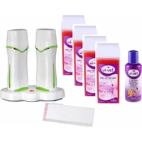 Vivol 2+1 Roll-On Ağda Makinesi + 4xPudralı Kartuş Ağda + Ağda Bezi + Temizleme Yağı