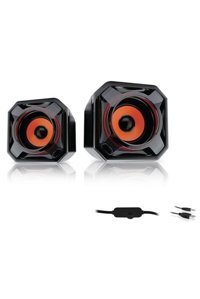 Mikado MD177 USB Kablolu Mini 1+1 Bilgisayar Hoparlörü Turuncu