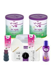 Depiroll Depiroll 1+1 Kazanlı Ağda Makinesi + 2xAzulen Sir Ağda + Spatula + 2xTemizleme Mendili + Temizleme Yağı