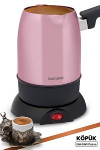 Goldmaster Köpük Sedef 850 W 5 Fincan Kapasiteli Çelik Elektrikli Cezve Pembe