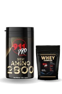 911 Pro Nutrition Best Amino 2800 Kompleks Aminoasit 400 Tablet + Whey Complex 33 gr