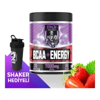 Enji Nutrition Çilek Aromalı Kompleks Glutamin BCAA 390 gr Toz + Shaker