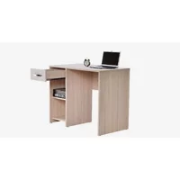 Adore Mobilya Çekmeceli Kitaplıklı Suntalam Çalışma Masası Ceviz 75x90 cm