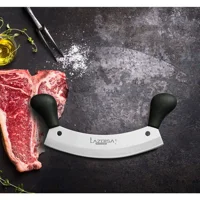 Lazbisa Pizza Kıyma Doğrayıcı Çift Saplı Plastik Zırh Bıçak 25 cm