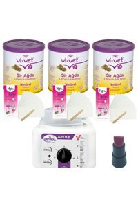 Depiroll Depirol 1+1 Kazanlı Ağda Makinesi + 3xSir Ağda + 3xAğda Bezi + Spatula