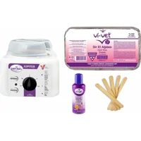 Vivol Jüpiter 1+1 Kazanlı Ağda Makinesi + Pudralı El Ağdası + Spatula + Temizleme Yağı