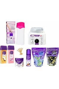 Sesu 2+1 Roll-On Ağda Makinesi + Pudralı Rollon Ağda + Sesu Kömürlü Bocuk Ağda 250 ml + Killi Boncuk Ağda 250 ml + Sesu Ağda Temizleme Yağı 150 ml + 10Mt Ağda Bezi + 5xSpatula