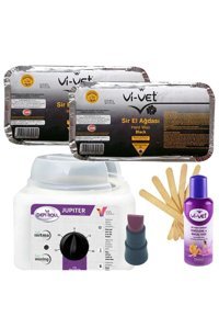 Depiroll 1+1 Kazanlı Ağda Makinesi + 2xSiyah El Ağdası + Spatula + Temizlemeye Yağı + Lif