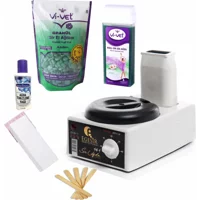 Egesir 1+1 Ağda Makinesi Seti Ağda Makinesi + Azulen Granül Ağda + Ağda Temizleme Yağı + 10M Ağda Bezi + 5xSpatula