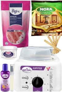 Depiroll Jüpiter 1+1 Boncuk Ağda Makinesi + Boncuk Ağda + Spatula + Temizleme Yağı + Vazelin + Tuy Dökücü