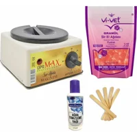 Dprmax 1+1 Boncuk Ağda Makinesi + Pudralı Boncuk Ağda + Spatula + Temizleme Yağı